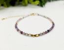 INNER PEACE-Fluorite/Amethyst/Rose Quartz/Howlite Bracelet