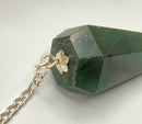 Jade Pendulum w/Silver Plated Chain