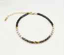 PAIN RELIEF-Terahertz/Howlite/Hematite Bracelet-3mm