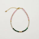 CANCER HEALING HARMONY-Malachite/Clear/Rose Quartz Bracelet