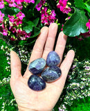Chevron Amethyst Tumbled Crystal