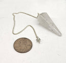 Clear Quartz Pendulum w/Silver Plated Chain