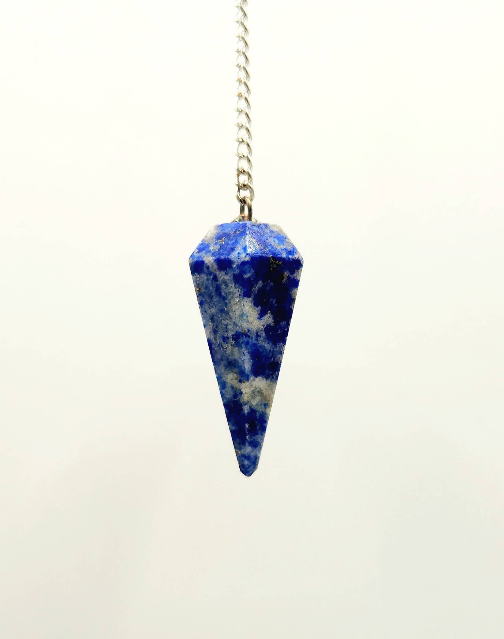 Lapis Lazulli Pendulum with Silver Color Chain