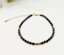 GROUNDING/BALANCE-Obsidian/Smoky Quartz/Hematite Bracelet