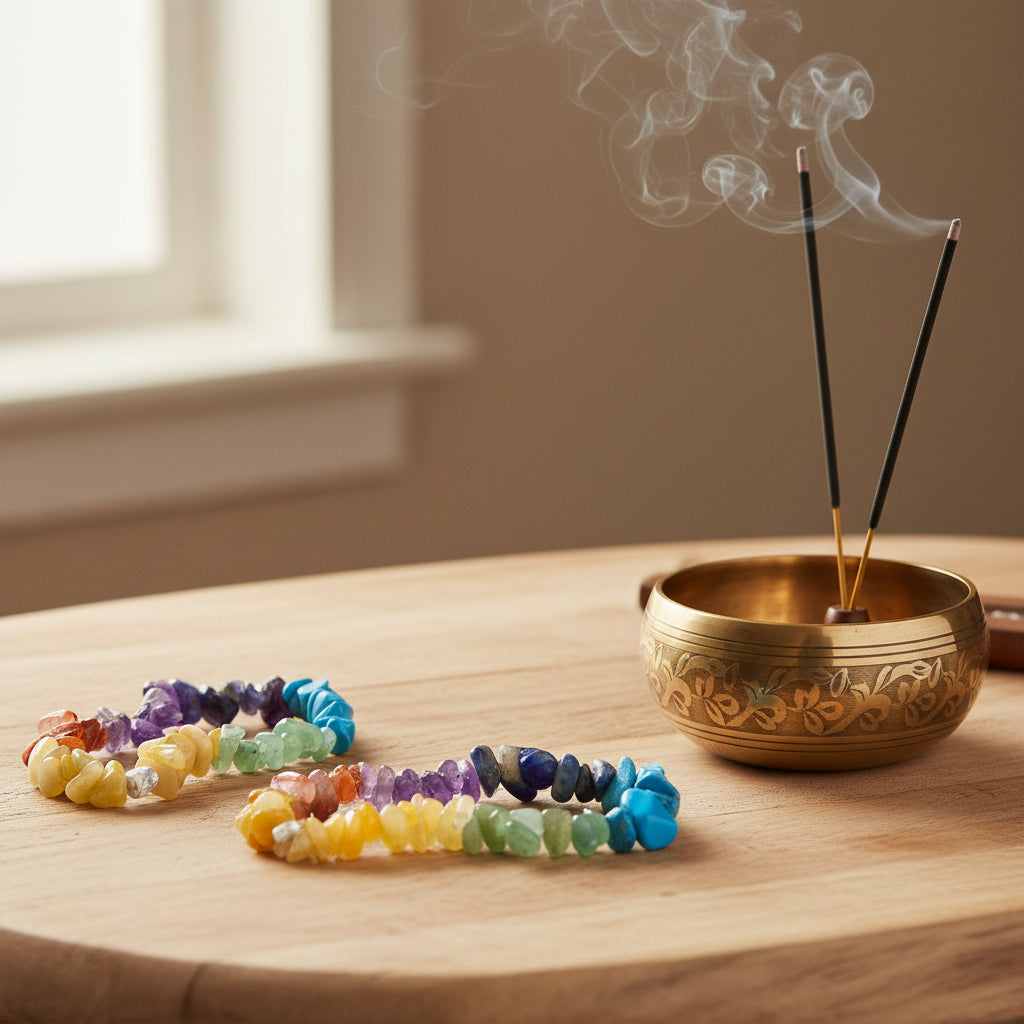 7-Chakra Crystal Chip Bracelet