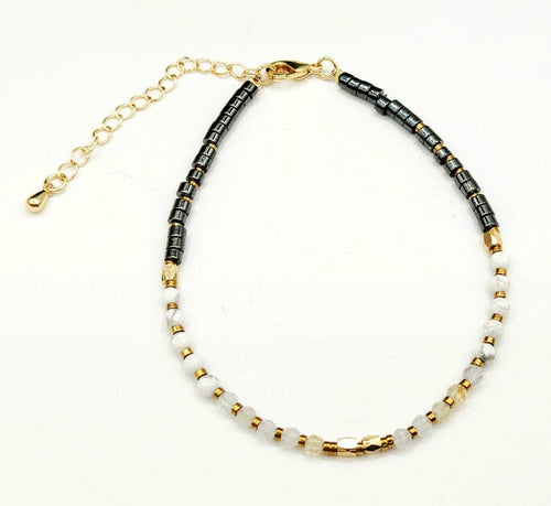 EMPATH PROTECTION-Citrine/White Howlite/Hematite Bracelet