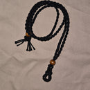 Adjustable Crystal Cage Braided Cord Necklace